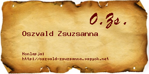 Oszvald Zsuzsanna névjegykártya